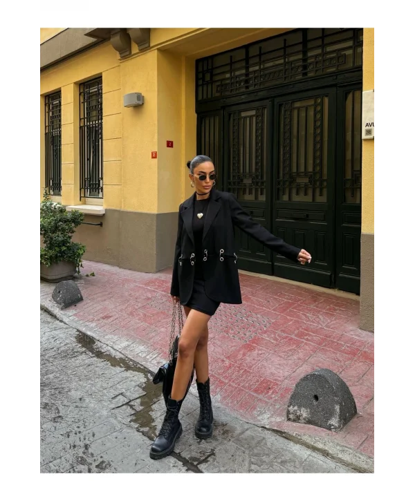 Kadın Çengel Detaylı Blazer Ceket