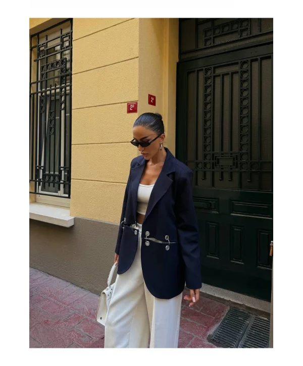 Kadın Çengel Detaylı Blazer Ceket
