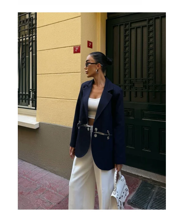 Kadın Çengel Detaylı Blazer Ceket
