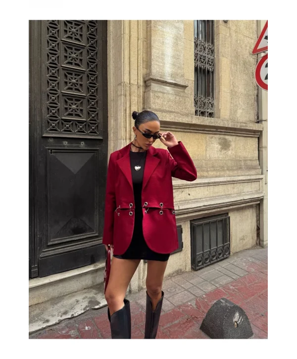 Kadın Çengel Detaylı Blazer Ceket