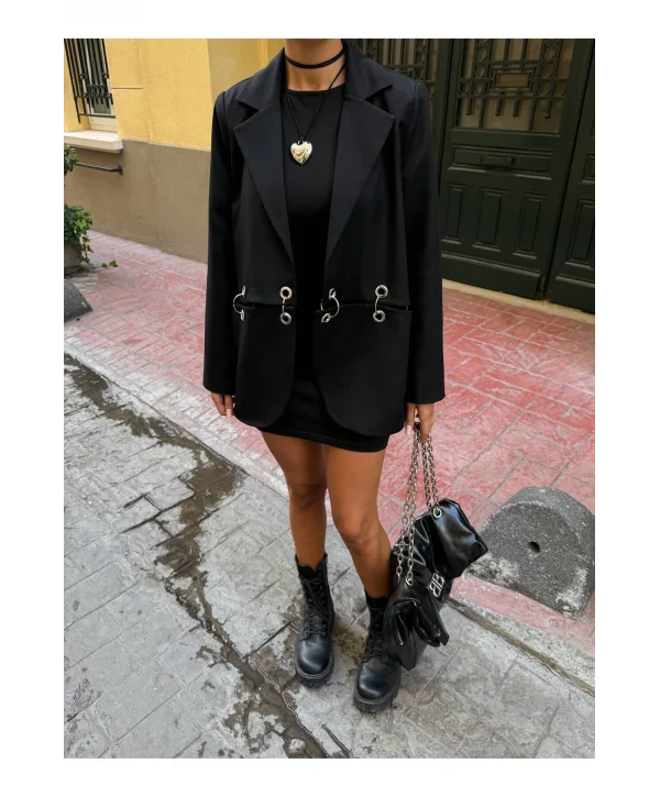 Kadın Çengel Detaylı Blazer Ceket