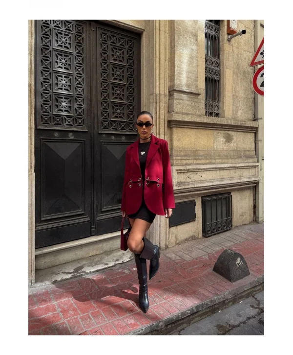 Kadın Çengel Detaylı Blazer Ceket