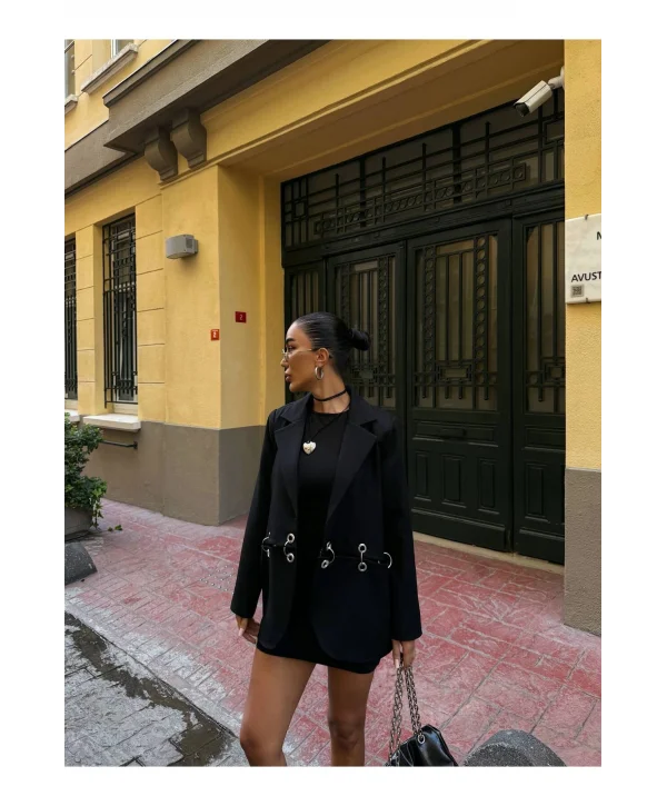 Kadın Çengel Detaylı Blazer Ceket
