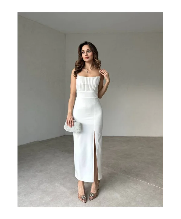 Kadın Drapeli Yırtmaçlı Elbise