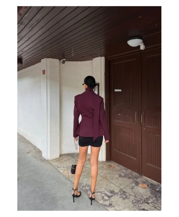 Kadın Modern Tasarım Şal Detaylı Ceket