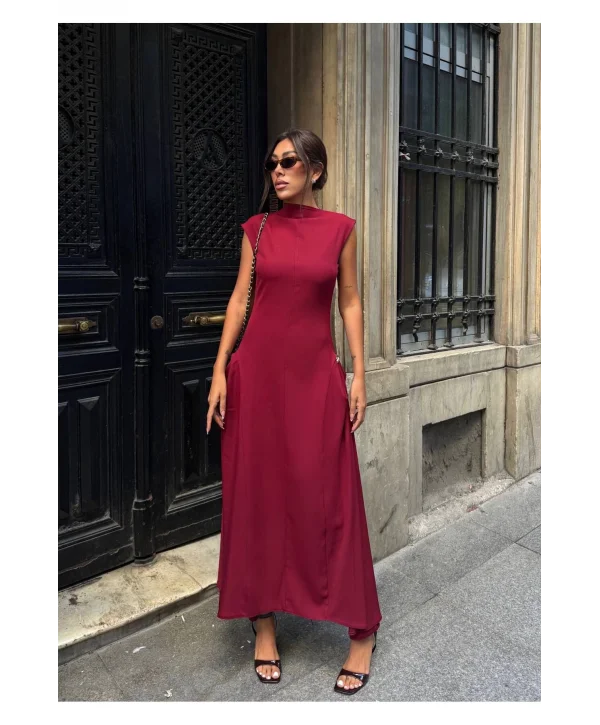 Kadın Vatkalı Maxi Elbise