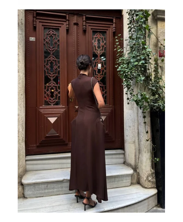 Kadın Vatkalı Maxi Elbise