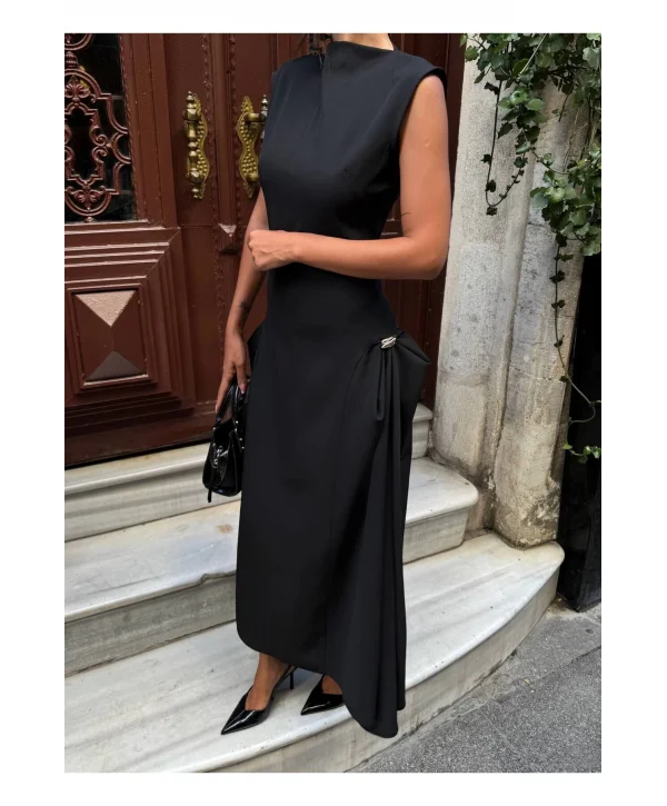 Kadın Vatkalı Maxi Elbise