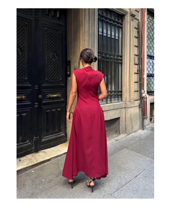 Kadın Vatkalı Maxi Elbise