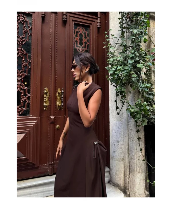 Kadın Vatkalı Maxi Elbise