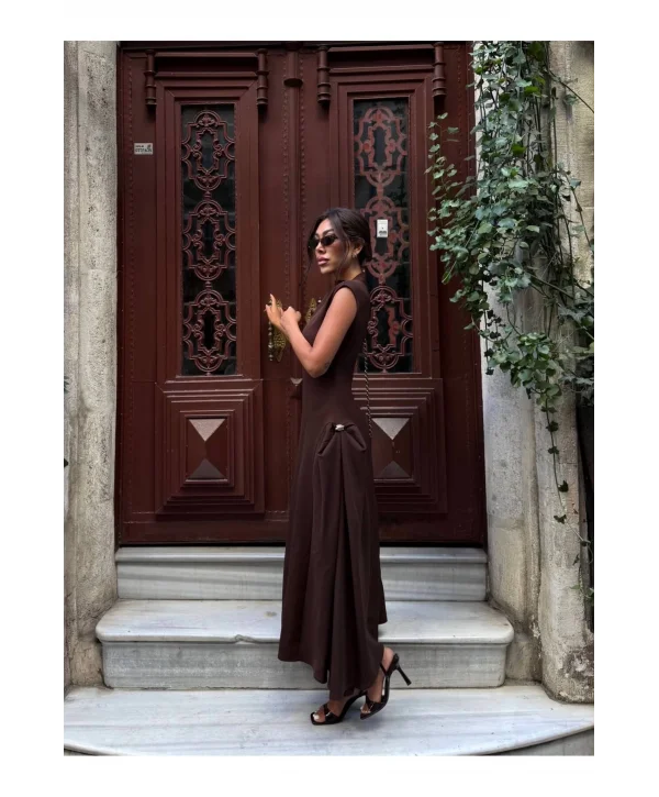 Kadın Vatkalı Maxi Elbise