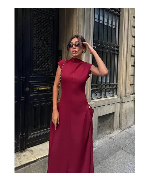 Kadın Vatkalı Maxi Elbise