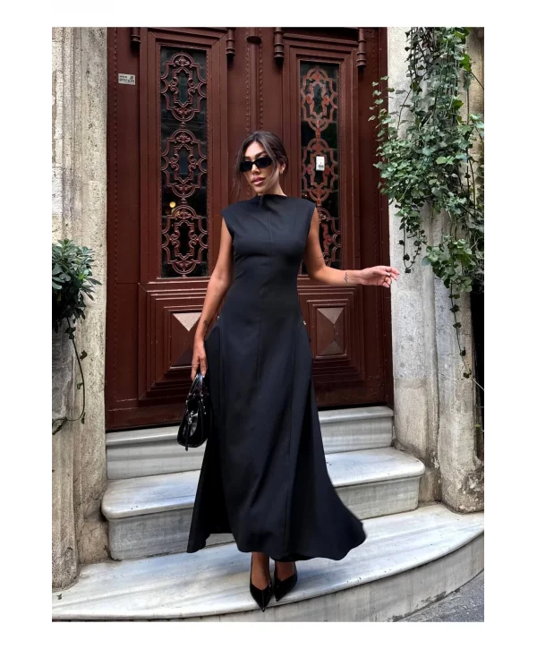 Kadın Vatkalı Maxi Elbise