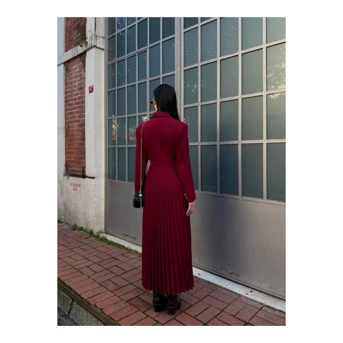 Kadın Ceket Pileli Elbise