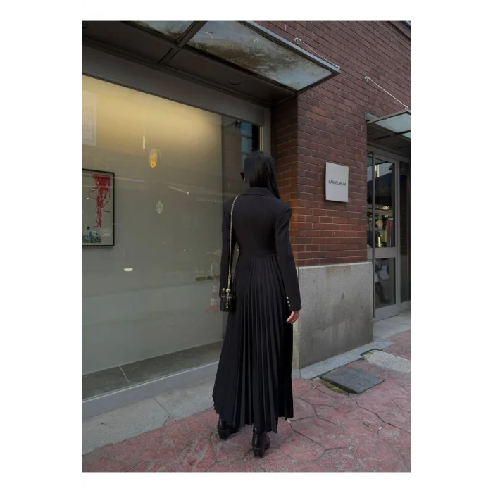 Kadın Ceket Pileli Elbise