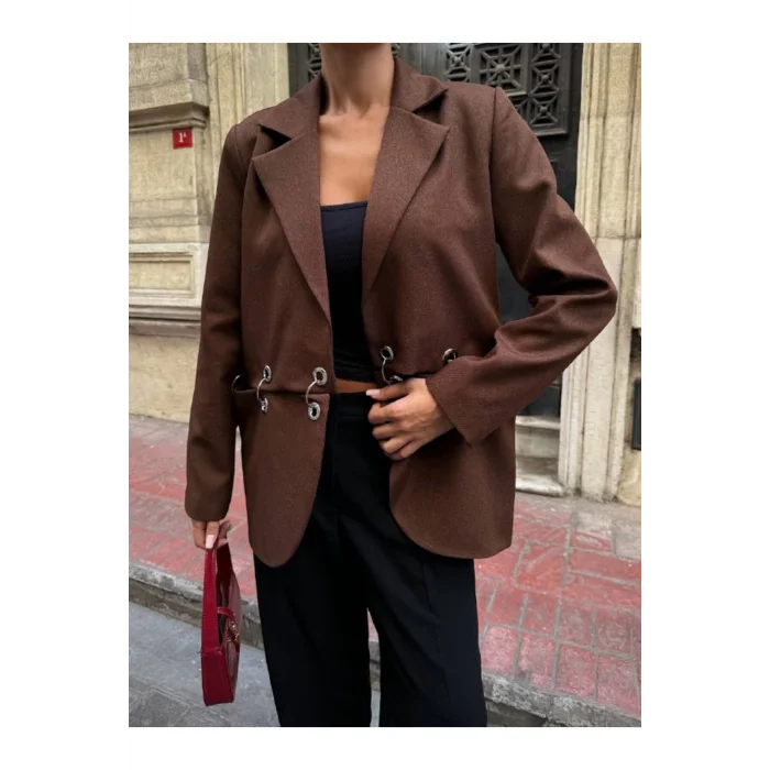 Kadın Çengel Detaylı Blazer Ceket