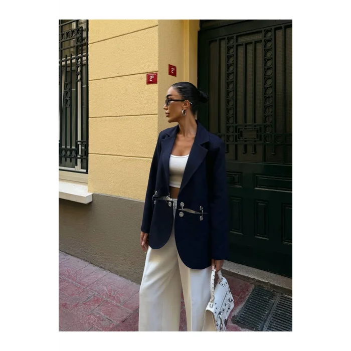 Kadın Çengel Detaylı Blazer Ceket