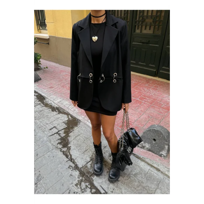 Kadın Çengel Detaylı Blazer Ceket