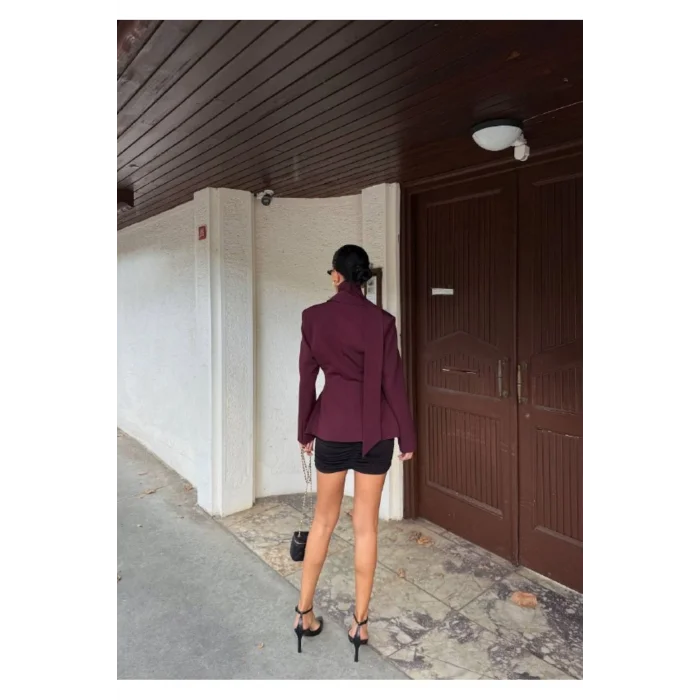 Kadın Modern Tasarım Şal Detaylı Ceket