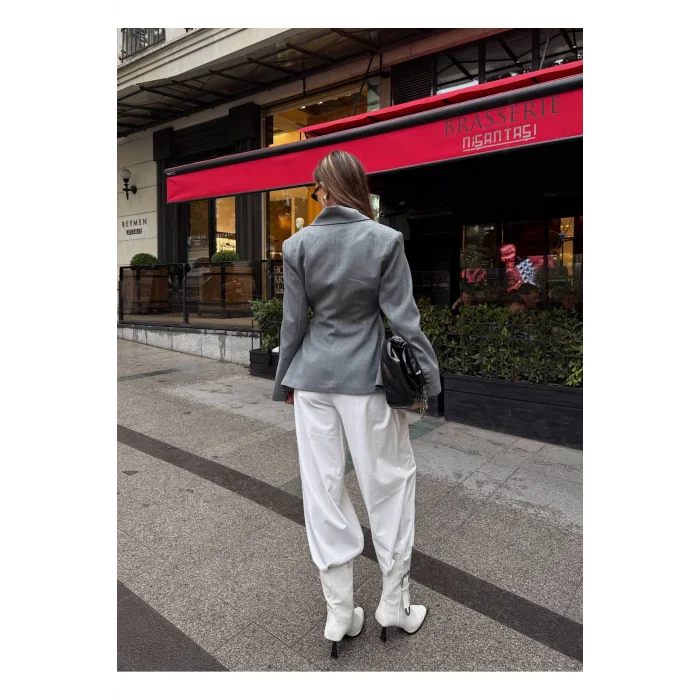 Kadın Modern Tasarım Şal Detaylı Ceket