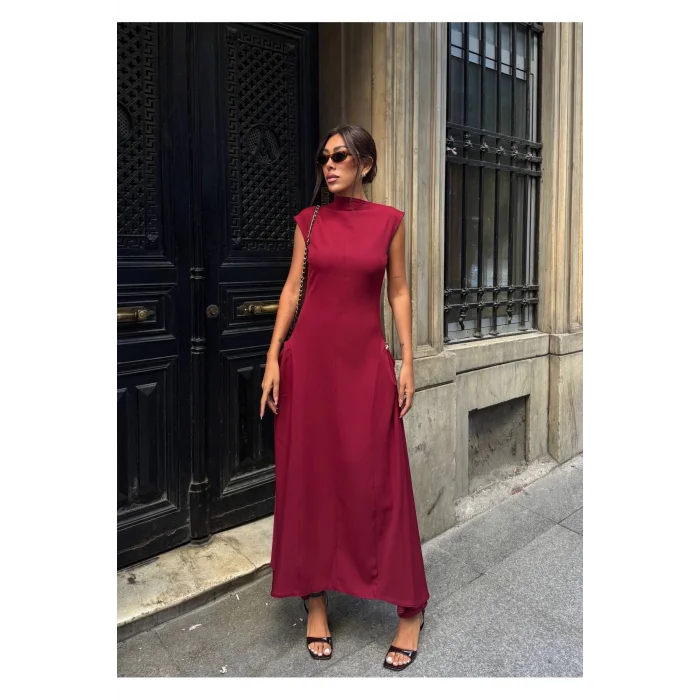 Kadın Vatkalı Maxi Elbise