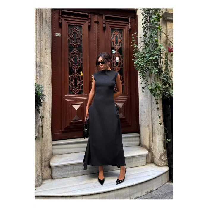 Kadın Vatkalı Maxi Elbise