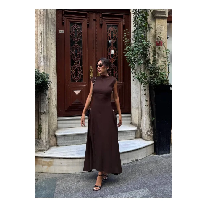 Kadın Vatkalı Maxi Elbise