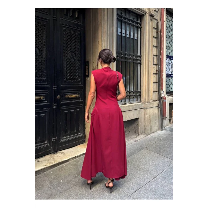 Kadın Vatkalı Maxi Elbise