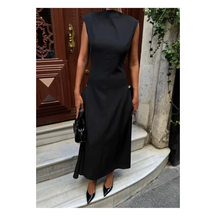 Kadın Vatkalı Maxi Elbise