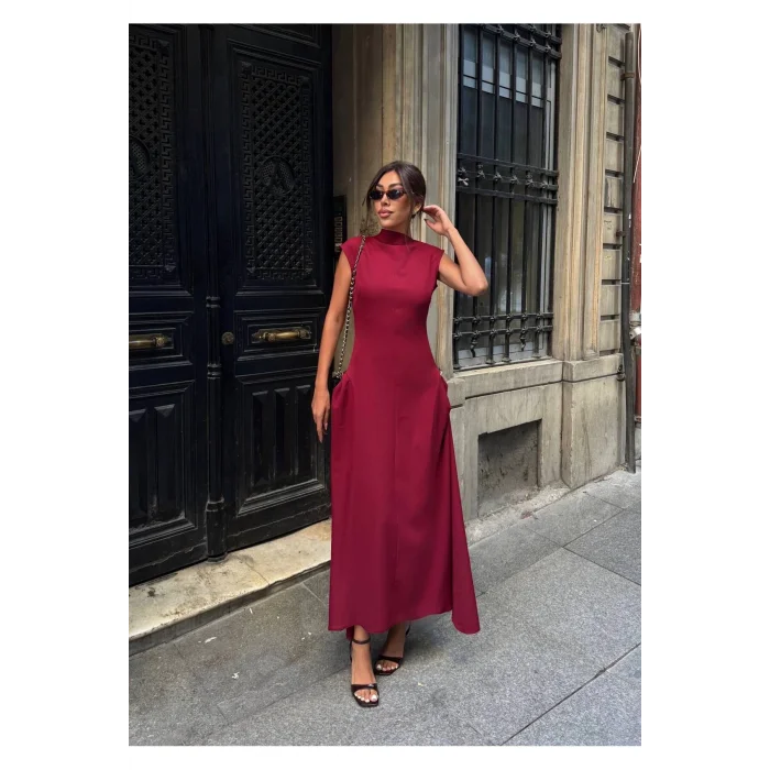 Kadın Vatkalı Maxi Elbise