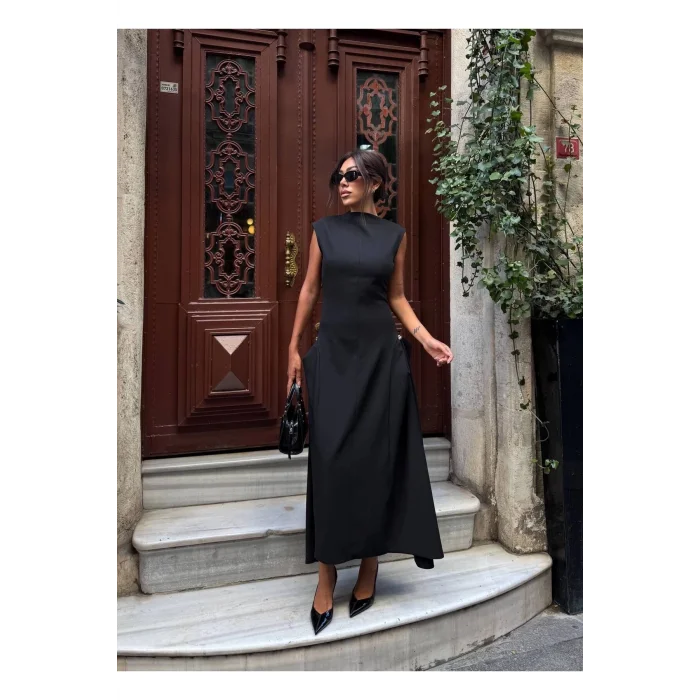 Kadın Vatkalı Maxi Elbise