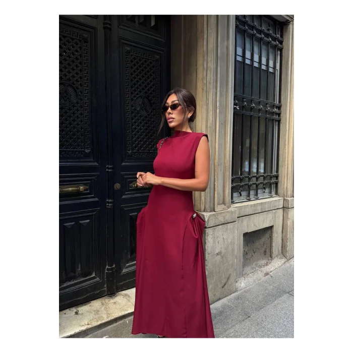 Kadın Vatkalı Maxi Elbise