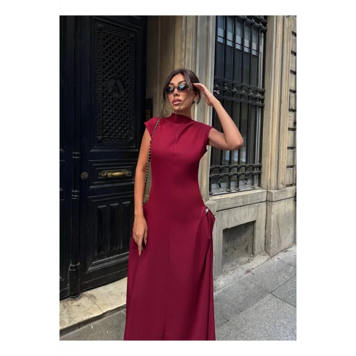 Kadın Vatkalı Maxi Elbise