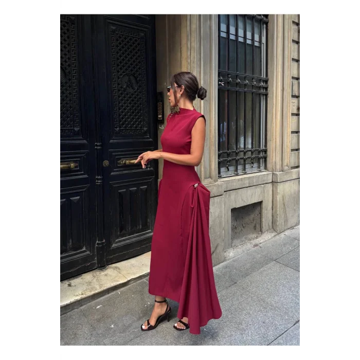 Kadın Vatkalı Maxi Elbise