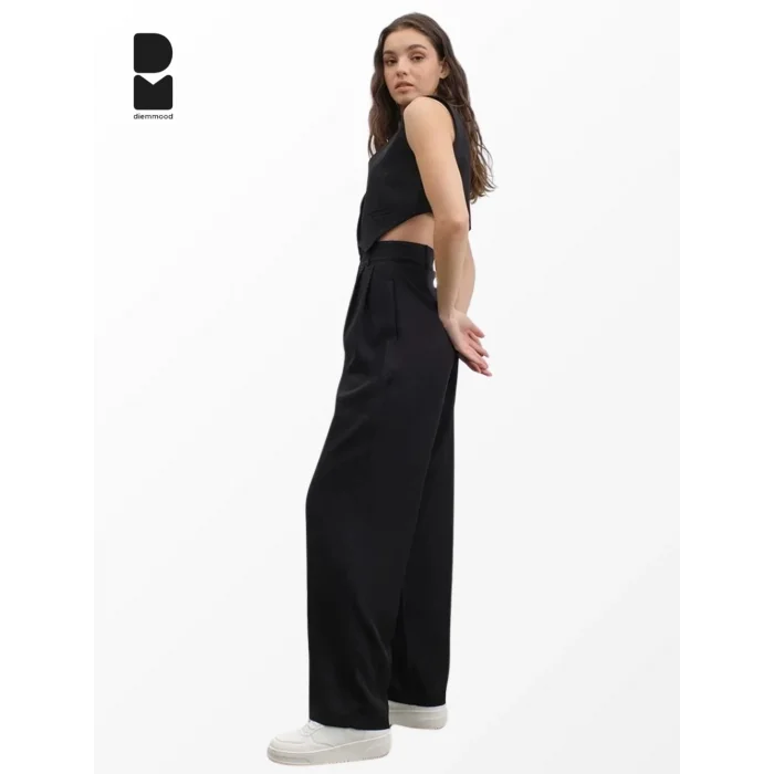 Kadın Siyah Bol Paça Palazzo Pantolon