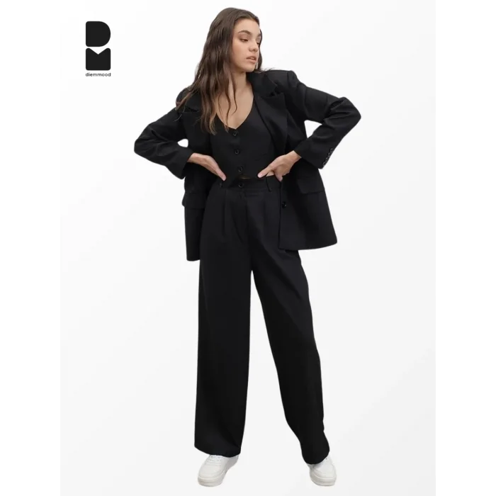 Kadın Siyah Bol Paça Palazzo Pantolon