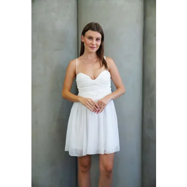 Kadın Tül Mini Elbise