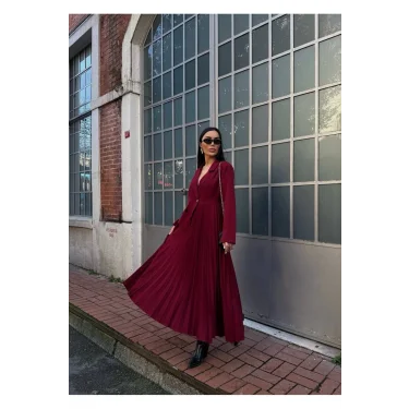 Kadın Ceket Pileli Elbise