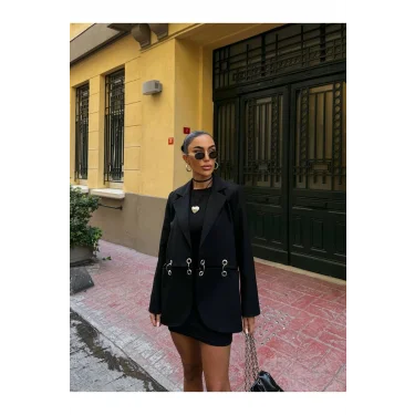 Kadın Çengel Detaylı Blazer Ceket