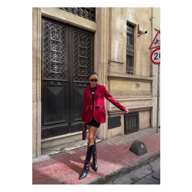 Kadın Çengel Detaylı Blazer Ceket