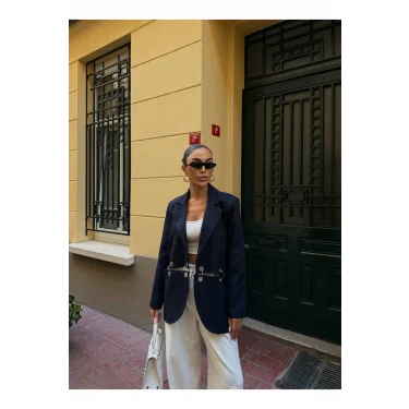 Kadın Çengel Detaylı Blazer Ceket