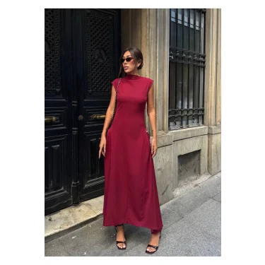 Kadın Vatkalı Maxi Elbise