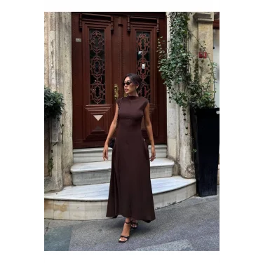 Kadın Vatkalı Maxi Elbise