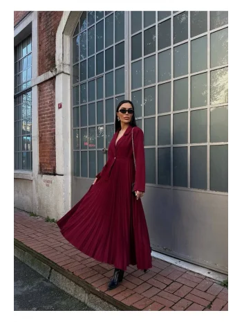 Kadın Ceket Pileli Elbise