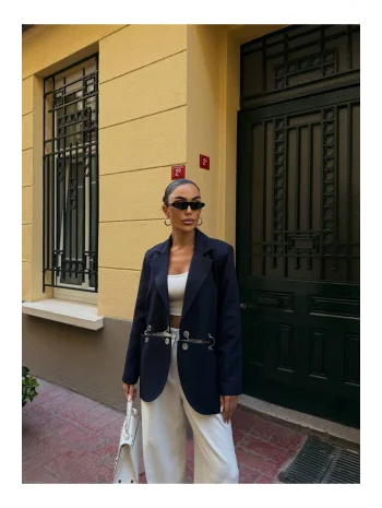 Kadın Çengel Detaylı Blazer Ceket