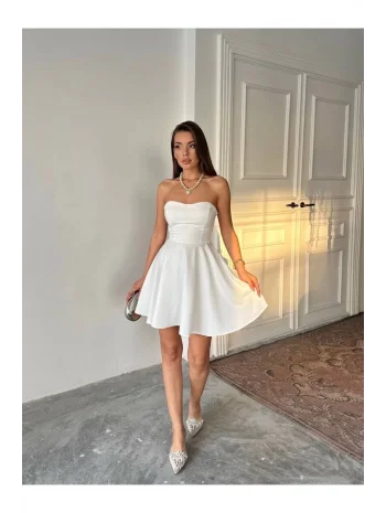 Kadın Straplez Mini Elbise