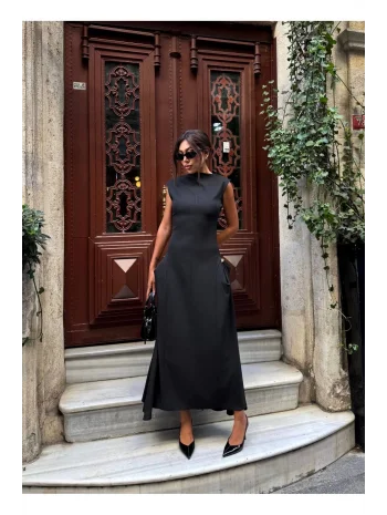 Kadın Vatkalı Maxi Elbise