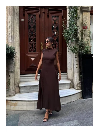 Kadın Vatkalı Maxi Elbise