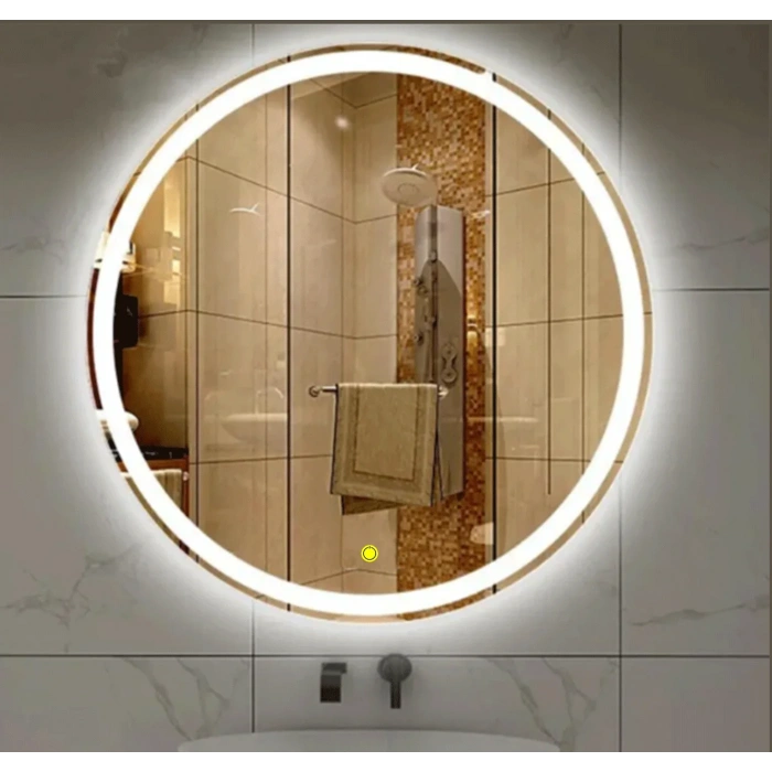 60 cm (çap) Kumlamalı Ledli Yuvarlak Banyo Aynası