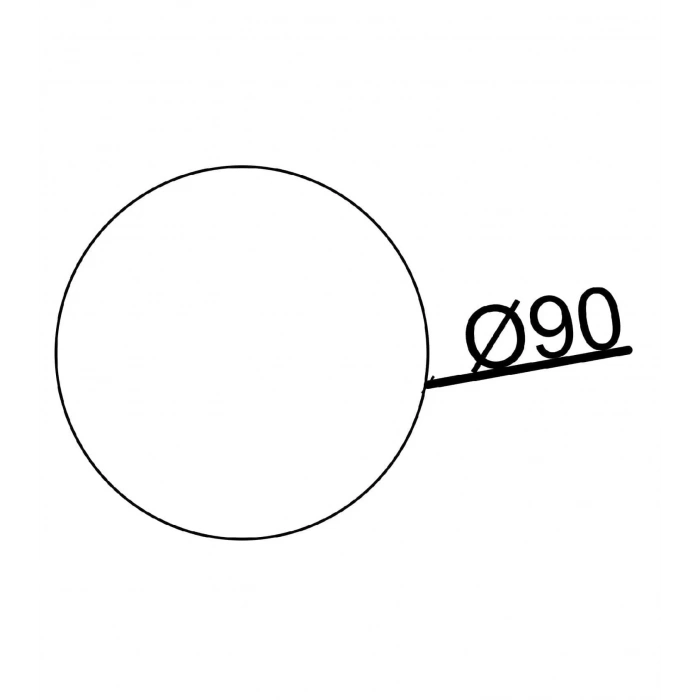 90 cm (çap) Kumlama Ledli Yuvarlak Banyo Aynası